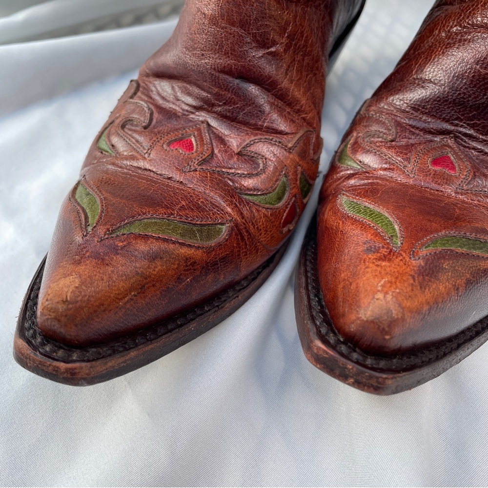 Dreamy Dan Post Floral Bluebird Embroidered Western Boots - Picture 8 of 11